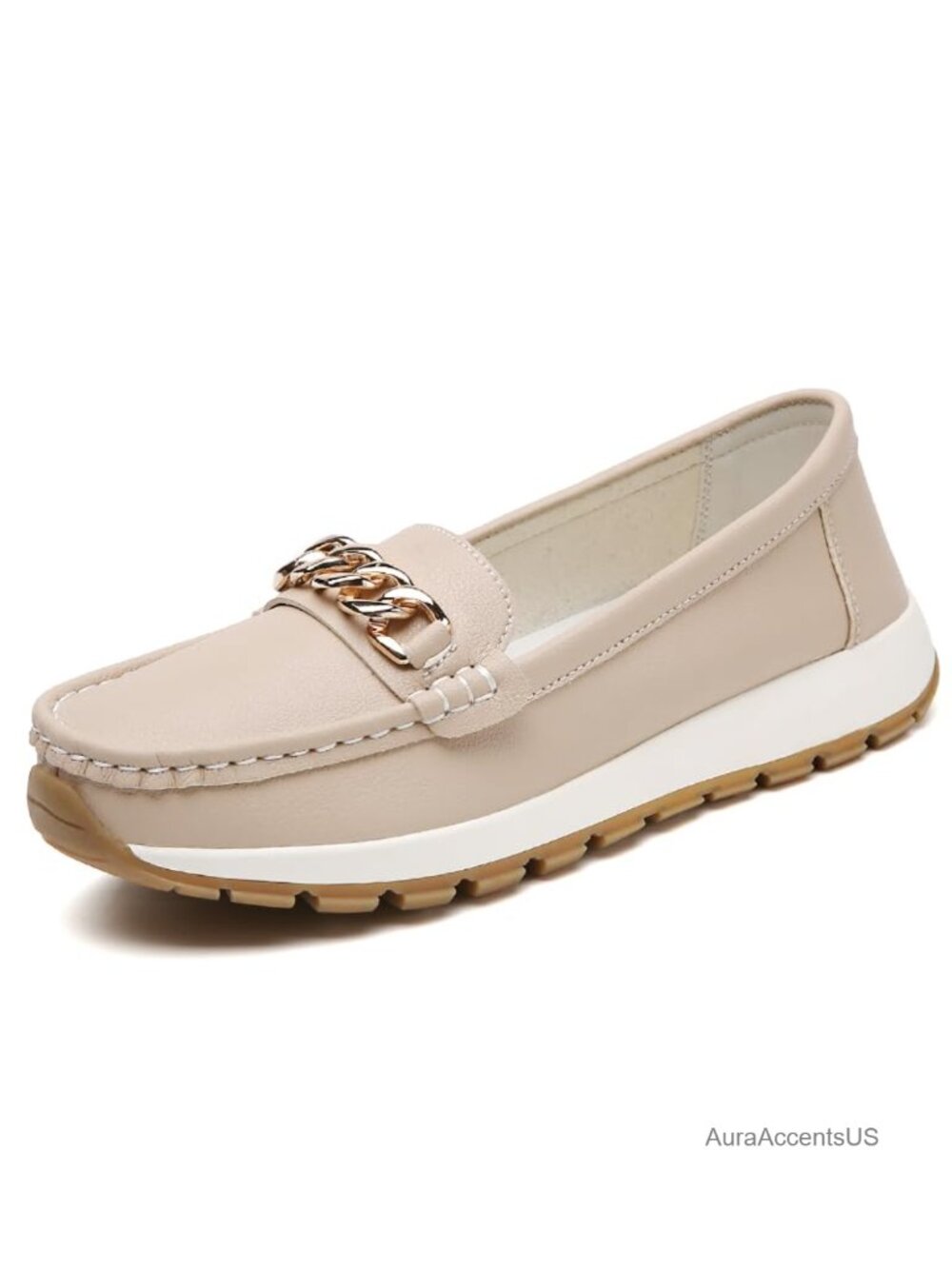 Women's Chunky Loafers Slip On Mocc Lightweight Walking Shoes